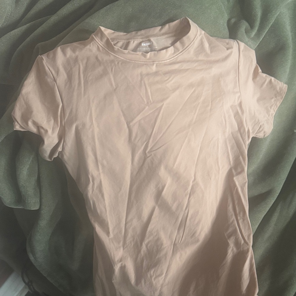 SKIMS beige Women's T-Shirt